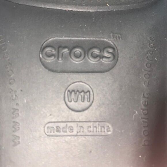 Crocs Patricia Low Wedge Women's Black Slide Sandals Size 11 Comfort Slip On - Picture 3 of 12